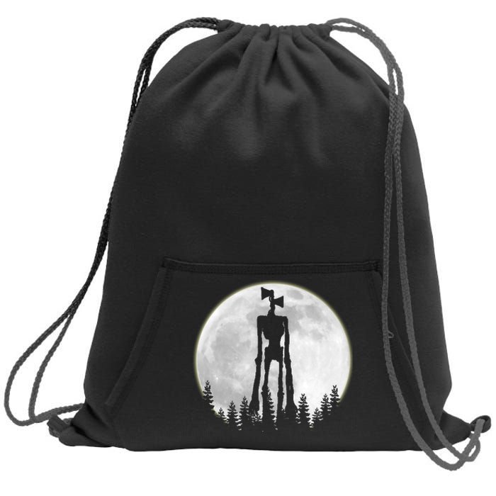 Supernatural Cryptid Siren Head Moon Sweatshirt Cinch Pack Bag