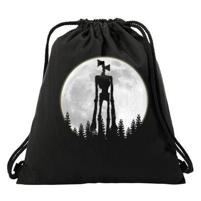 Supernatural Cryptid Siren Head Moon Drawstring Bag