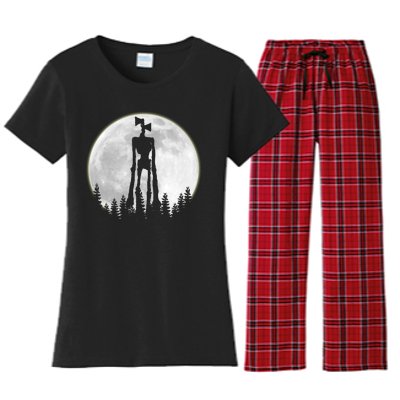 Supernatural Cryptid Siren Head Moon Women's Flannel Pajama Set