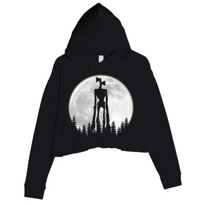 Supernatural Cryptid Siren Head Moon Crop Fleece Hoodie