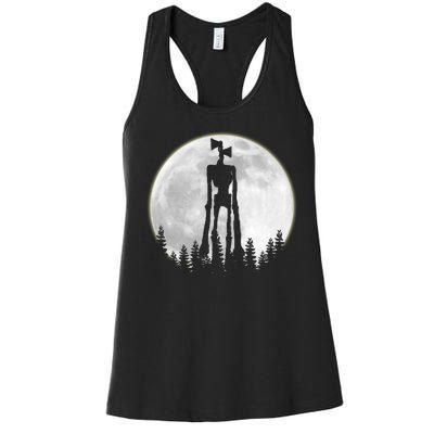 Supernatural Cryptid Siren Head Moon Women's Racerback Tank