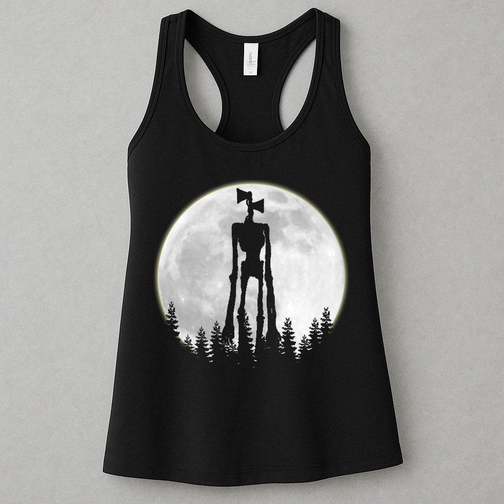 Supernatural Cryptid Siren Head Moon Womens Tank Top