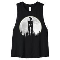 Supernatural Cryptid Siren Head Moon Women's Racerback Cropped Tank