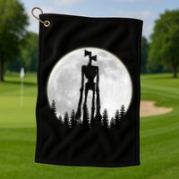 Supernatural Cryptid Siren Head Moon Golf Towel