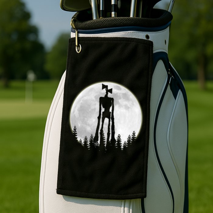 Supernatural Cryptid Siren Head Moon Golf Towel