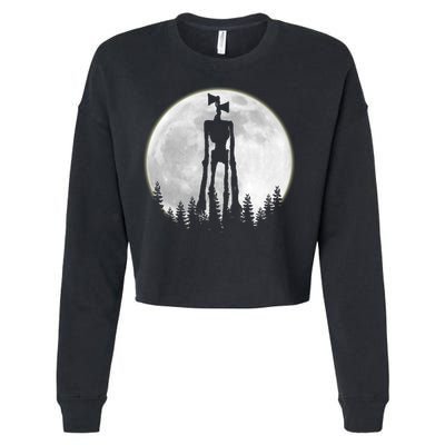 Supernatural Cryptid Siren Head Moon Cropped Pullover Crew