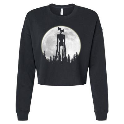 Supernatural Cryptid Siren Head Moon Cropped Pullover Crew