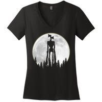 Supernatural Cryptid Siren Head Moon Women's V-Neck T-Shirt