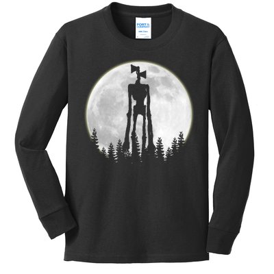 Supernatural Cryptid Siren Head Moon Kids Long Sleeve Shirt