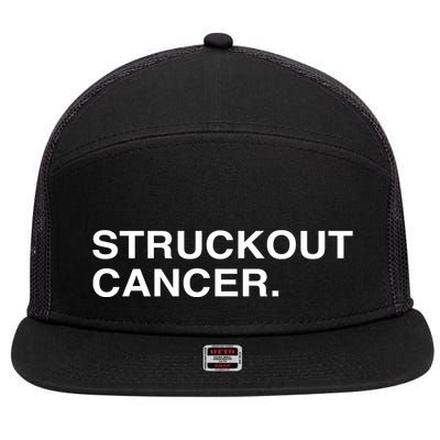 Struckout Cancer 7 Panel Mesh Trucker Snapback Hat