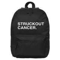 Struckout Cancer 16 in Basic Backpack