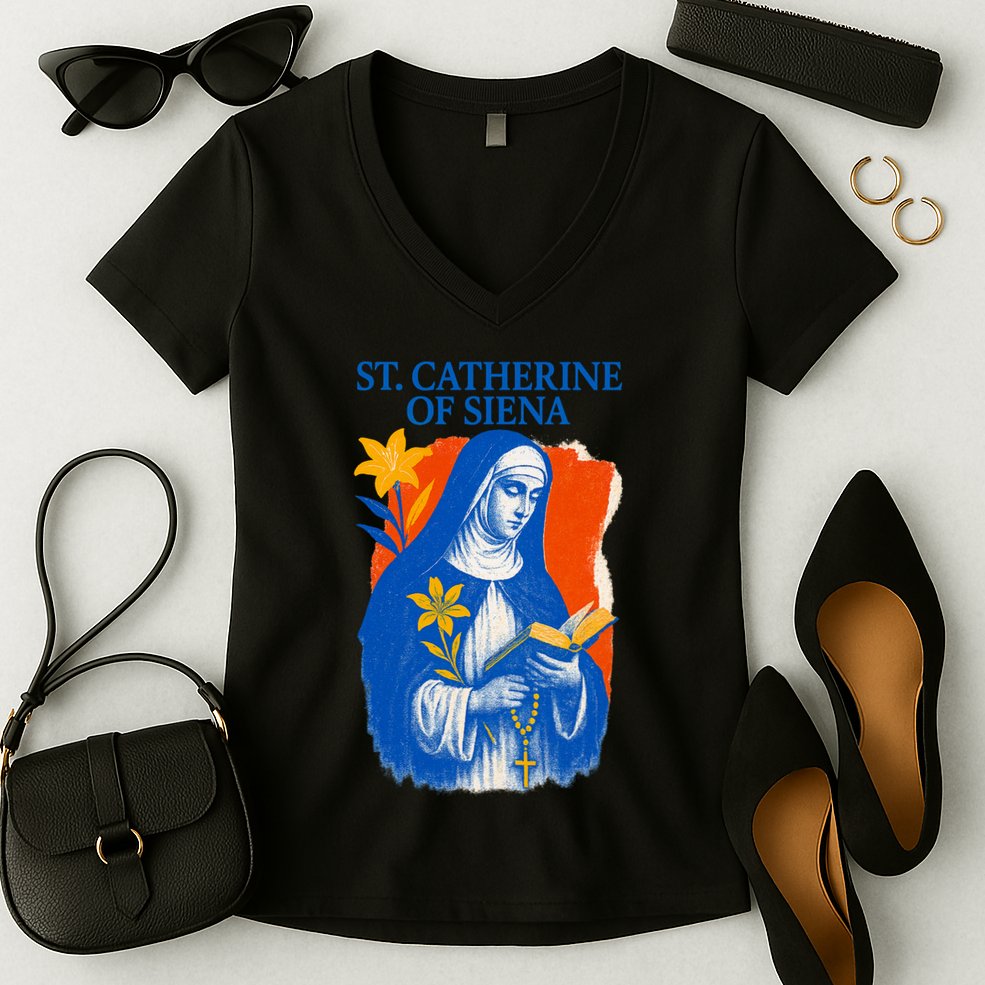 St. Catherine Women's V-Neck T-Shirt