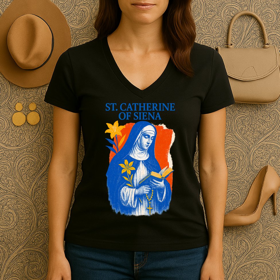 St. Catherine Women's V-Neck T-Shirt