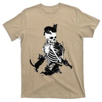 Skeleton Cat Skull Kitty Cute Cat Goth Halloween T-Shirt