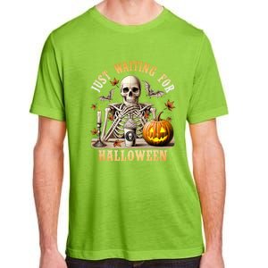 Skeleton Coffee Spooky Season Just Waiting For Halloween Adult ChromaSoft Performance T-Shirt