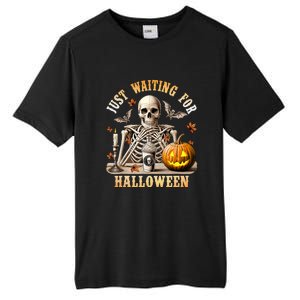 Skeleton Coffee Spooky Season Just Waiting For Halloween Tall Fusion ChromaSoft Performance T-Shirt