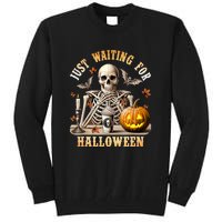 Skeleton Coffee Spooky Season Just Waiting For Halloween Tall Sweatshirt