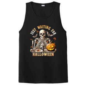 Skeleton Coffee Spooky Season Just Waiting For Halloween PosiCharge Competitor Tank