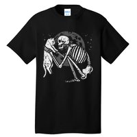 Skeleton Cat Skull Kitty Cute Goth Halloween Tall T-Shirt