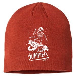 Summer Chill Surf Or Die Surfing Sustainable Beanie