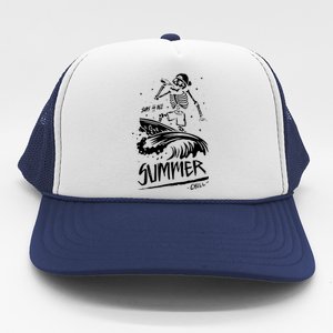 Summer Chill Surf Or Die Surfing Trucker Hat