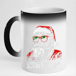 Sigma Claus Santa Funny Christmas Rizz Male The Rizzler Meme 11oz Black Color Changing Mug