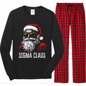 Sigma Claus Santa Funny Christmas Rizz Male The Rizzler Meme Long Sleeve Pajama Set