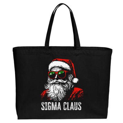 Sigma Claus Santa Funny Christmas Rizz Male The Rizzler Meme Cotton Canvas Jumbo Tote