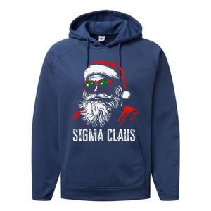 Sigma Claus Santa Funny Christmas Rizz Male The Rizzler Meme Performance Fleece Hoodie