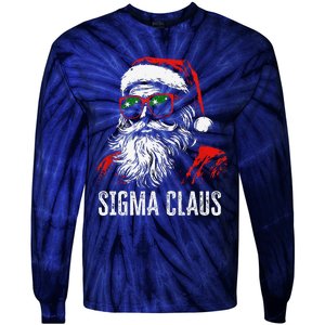 Sigma Claus Santa Funny Christmas Rizz Male The Rizzler Meme Tie-Dye Long Sleeve Shirt