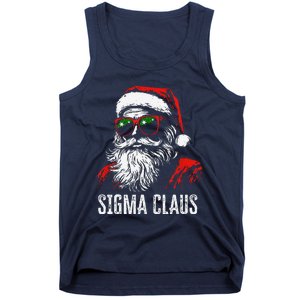 Sigma Claus Santa Funny Christmas Rizz Male The Rizzler Meme Tank Top