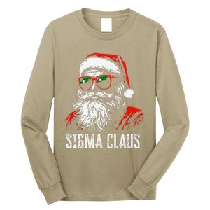 Sigma Claus Santa Funny Christmas Rizz Male The Rizzler Meme Long Sleeve Shirt