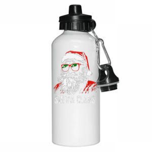 Sigma Claus Santa Funny Christmas Rizz Male The Rizzler Meme Aluminum Water Bottle