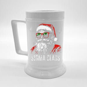 Sigma Claus Santa Funny Christmas Rizz Male The Rizzler Meme Beer Stein