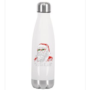 Sigma Claus Santa Funny Christmas Rizz Male The Rizzler Meme Stainless Steel Insulated Water Bottle