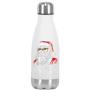 Sigma Claus Santa Funny Christmas Rizz Male The Rizzler Meme Stainless Steel Insulated Water Bottle