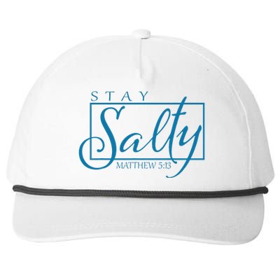 Stay Christian Salty Faith Matthew 5 13 Snapback Five-Panel Rope Hat