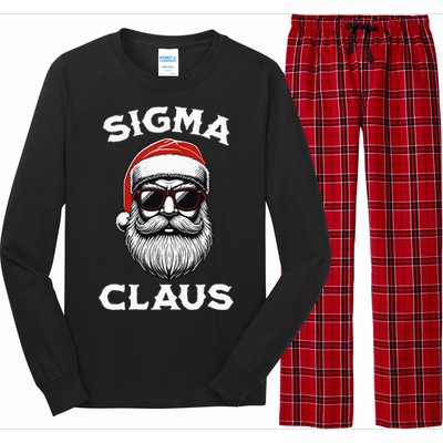 Sigma Claus Santa Funny Christmas Rizz Male The Rizzler Meme Long Sleeve Pajama Set