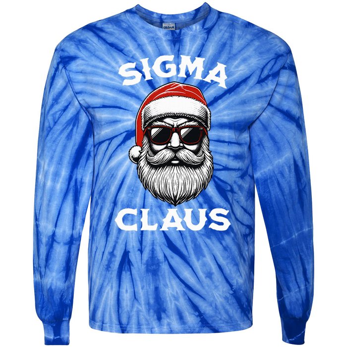 Sigma Claus Santa Funny Christmas Rizz Male The Rizzler Meme Tie-Dye Long Sleeve Shirt