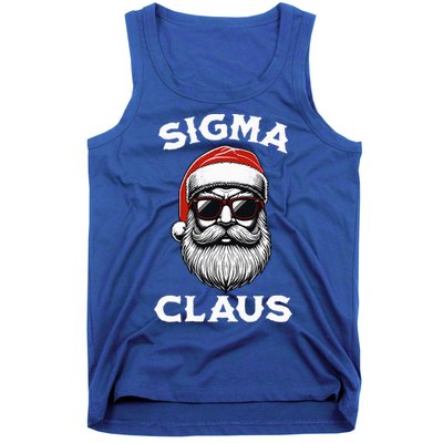 Sigma Claus Santa Funny Christmas Rizz Male The Rizzler Meme Tank Top