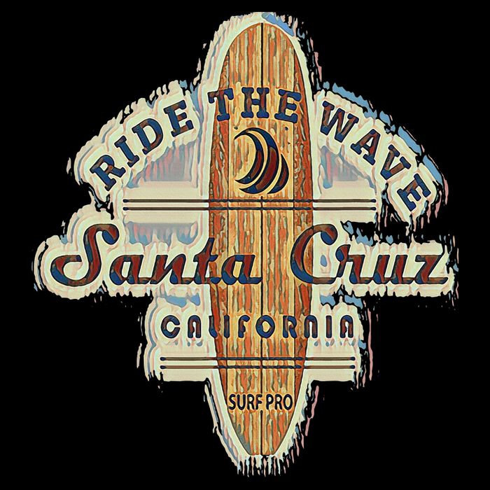 Santa Cruz Surfer Surfboard Vintage Bucket Hat