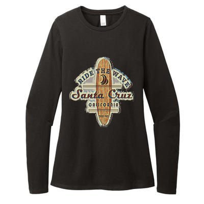 Santa Cruz Surfer Surfboard Vintage Womens CVC Long Sleeve Shirt