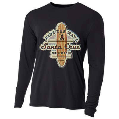Santa Cruz Surfer Surfboard Vintage Cooling Performance Long Sleeve Crew