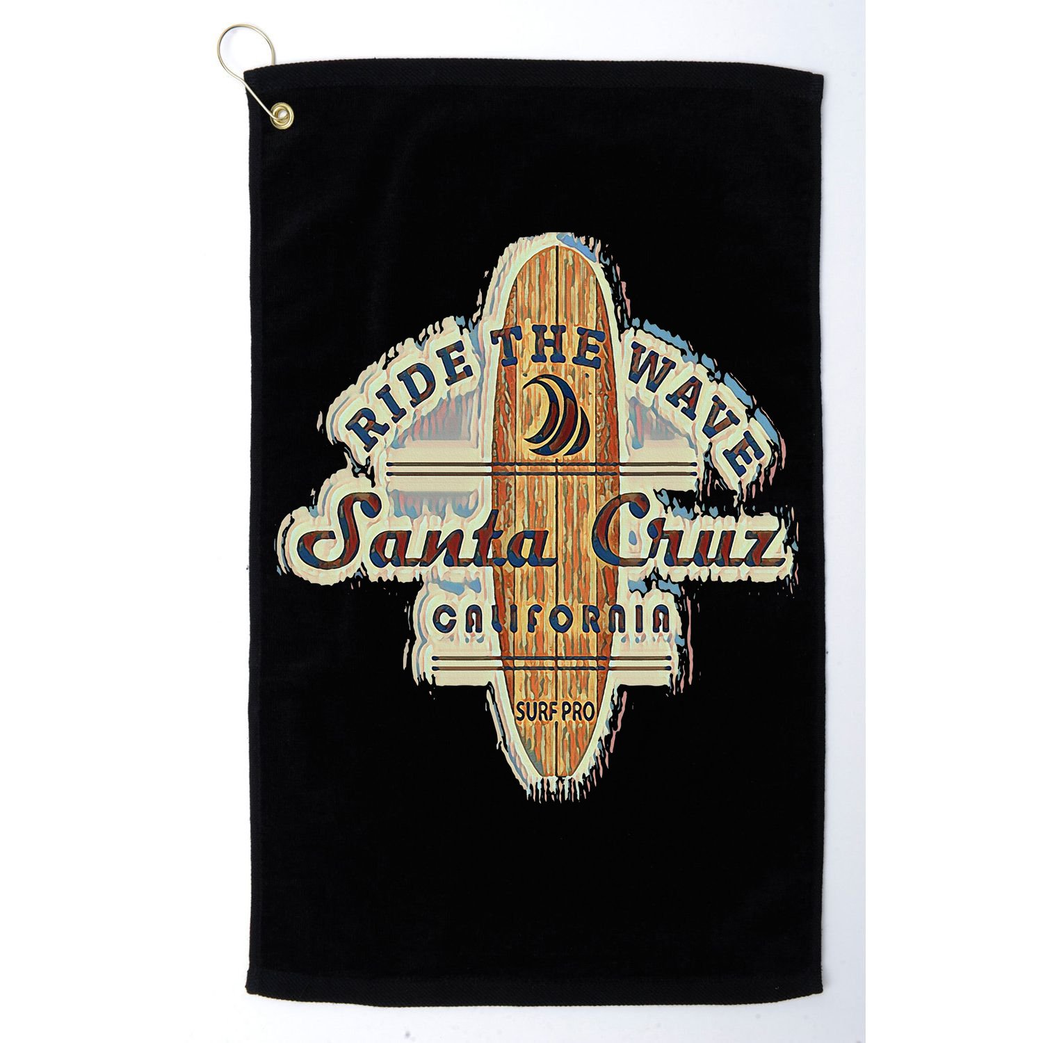 Santa Cruz Surfer Surfboard Vintage Golf Towel