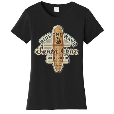 Santa Cruz Surfer Surfboard Vintage Women's T-Shirt