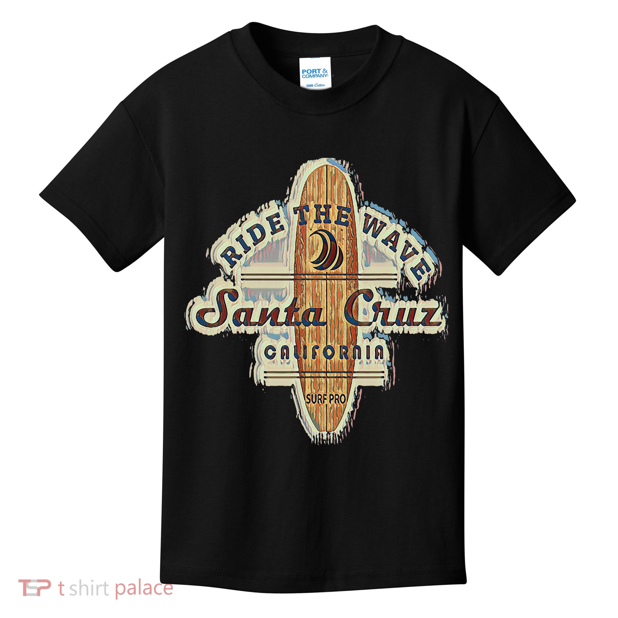 Santa Cruz Surfer Surfboard Vintage Kids T-Shirt