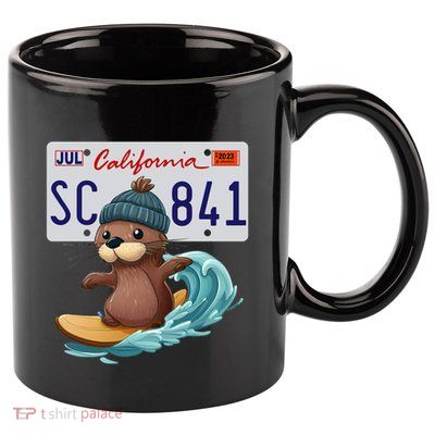 Santa Cruz Sea Otter 841 Gift 11oz C Handle Ceramic Mug