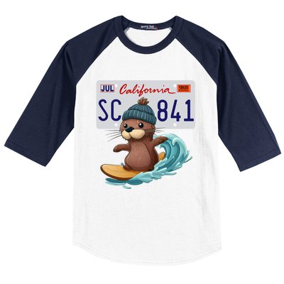 Santa Cruz Sea Otter 841 Gift Baseball Sleeve Shirt