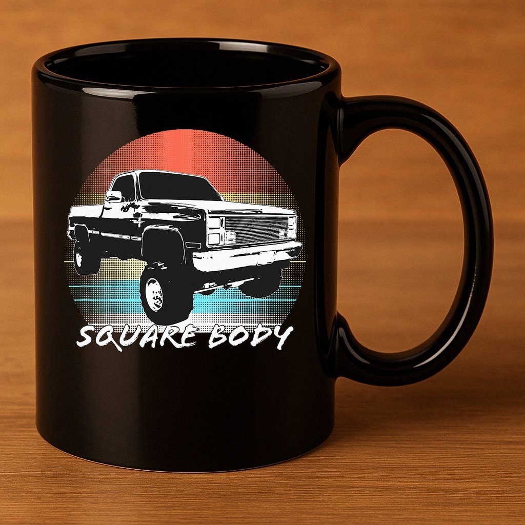 Squarebody Classic Square Body Truck 11oz C Handle Ceramic Mug