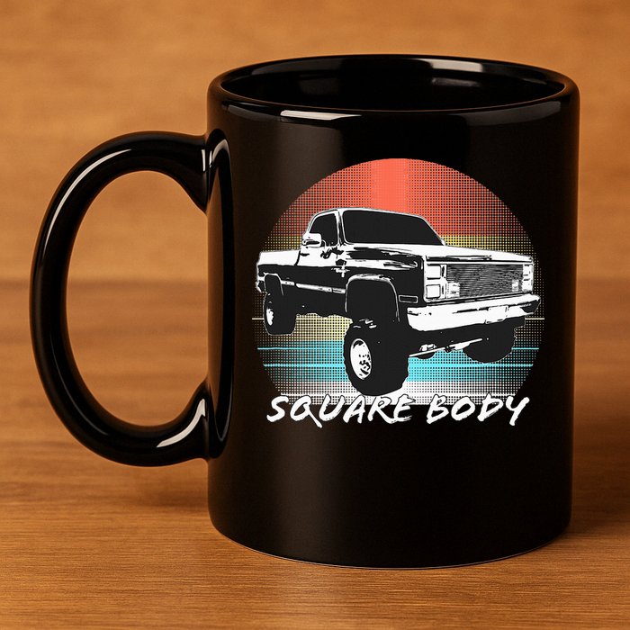 Squarebody Classic Square Body Truck 11oz C Handle Ceramic Mug
